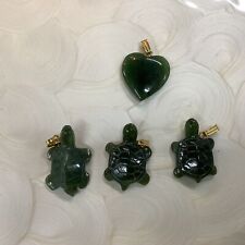 Pingentes de pedra de tartarugas verdes e coração (J) #905, usado comprar usado  Enviando para Brazil