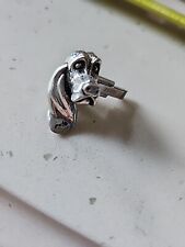 Swank Vintage Cufflink SINGLE Dog Bassett Hound Figural Cuff LInk, used for sale  Shipping to South Africa