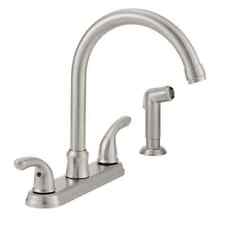 Glacier Bay Builders Double Handle Standard Kitchen Faucet Stainless Steel for sale  Shipping to South Africa