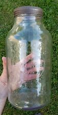 Vintage RARE Size Horlicks Malted Milk Racine Wisconsin Glass Jar Original Lid for sale  Shipping to South Africa
