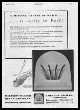 1935 American Arch locomotora ladrillo caja de fuego Harbison Walker anuncio impreso refractario segunda mano  Embacar hacia Argentina
