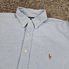 Camisa polo masculina Ralph Lauren XL azul manga longa yarmouth algodão azul pônei comprar usado  Enviando para Brazil