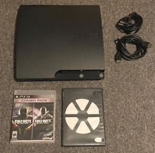 Sony PlayStation 3 PS3 Slim 120GB Black Console and 2 Games (Tested Working) for sale  Shipping to South Africa