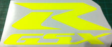 2 X  FLUORESCENT YELLOW   SUZUKI GSX-R   VINYL DECAL STICKERS  140mm x 60mm  for sale  Shipping to South Africa