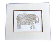 Vintage Mandela Elephant Serigraph Print 95/100 Pencil Signed Illegible Matted for sale  Shipping to South Africa