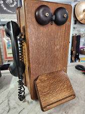 Antigua centralita Leich manivela madera montaje en pared teléfono timbre segunda mano  Embacar hacia Argentina