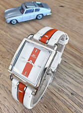 Relógio LACOSTE 6500L vintage listra doce pulseira de couro laranja e branco nunca usado 23 mm comprar usado  Enviando para Brazil