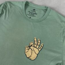 Camiseta Abercrombie & Fitch OK Okey Dokey Hand Para Hombre Talla M Verde 60/40 Reciclada segunda mano  Embacar hacia Argentina