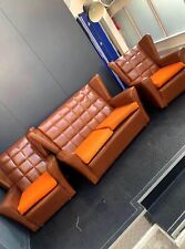 faux leather 3 piece suite for sale  STOCKTON-ON-TEES