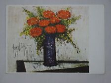 c1971 Postal artística flores rojas de Bernard Buffet Francia segunda mano  Embacar hacia Argentina