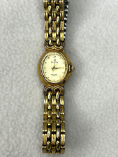 Relógio feminino Elgin diamante tom dourado aço inoxidável bateria quartzo EL184136 5v30 comprar usado  Enviando para Brazil