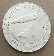 Moneda de plata medalla Danbury Mint Hombres en el espacio Géminis 8 acoplamiento Neil Armstrong NASA segunda mano  Embacar hacia Argentina