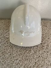 Capacete de proteção vintage MSA Hardhat construção branco capacete de segurança nuclear comprar usado  Enviando para Brazil