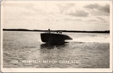 Usado, Cartão postal fotográfico "THE AQUABELLE" barco a motor c1940s DETROIT LAKES, Minnesota RPPC comprar usado  Enviando para Brazil
