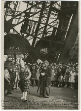 Foto Agencia Rollo Payaso Torre Eiffel París 14 de junio de 1934 Fiesta de la Juventud segunda mano  Embacar hacia Argentina