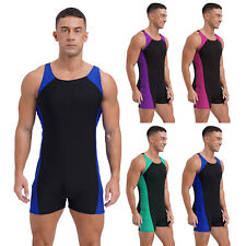 Herren Rash Guard Adult Body Trikot Overalls Backless Badeanzug Tank Beachwear comprar usado  Enviando para Brazil