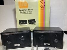 MG Component Stereo Speaker 3-Way Mini Hifi. Metal Box Shelf 50 watt Speakers for sale  Shipping to South Africa