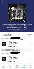 Metallica biglietto gold usato  Caserta