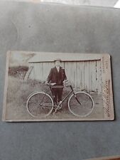Fotografia de cartão de gabinete cavalheiro ciclista com bicicleta Cranbrook Kent 1900  comprar usado  Enviando para Brazil