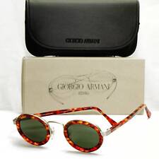 Autentyczne okulary przeciwsłoneczne Giorgio Armani 1997 Vintage owalne brązowe męskie damskie 631 891 na sprzedaż  Wysyłka do Poland