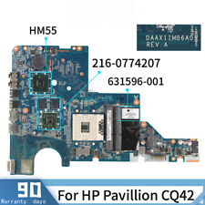 631596-001 para HP Pavillion CQ42 G42 G62 CQ62 Intel Placa-mãe DAAX1IMB6A0 Teste comprar usado  Enviando para Brazil