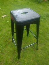 Black Metal Bar Stools Tolix Style H Stackable Bar Pub Cafe Industrial for sale  Shipping to South Africa