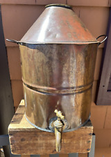 Usado, Antiga caldeira de cobre Moonshine Still 16 X 11 MAN CAVE GREAT PATINA bela torneira comprar usado  Enviando para Brazil