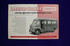 ROOTES KARRIER WALKER 12 SEATER BUS SALES BROCHURE TECHNICAL DATA 1958 for sale  WEST MOLESEY