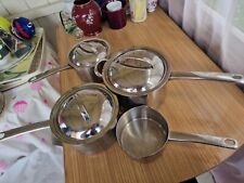 stainless steel saucepan set for sale  SHIPSTON-ON-STOUR