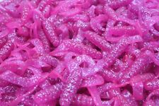 2" Pink Sparkle Twin Tail Twister Grubs Crappie Perch Walleye Bass Fishing for sale  Shipping to South Africa