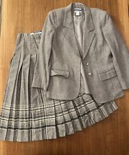 Vintage Pendleton Two Piece Grey Blazer & Skirt Matching Set Wool Size 8 & 6 for sale  Shipping to South Africa