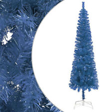7ft Slim Artificial Christmas Tree Blue with 435 Tips & Stand Holiday Decor I3B5 for sale  Shipping to United Kingdom