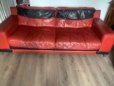 Black red leather for sale  SURBITON
