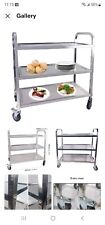 Used, 3 Tier Serving Trolley Stainless Steel Restaurant Cart Catering Train Hotel for sale  Shipping to South Africa
