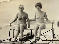 1968 Two Pretty Women Lady Bikini Female Sailing on Catamaran Vintage Photo for sale  Shipping to South Africa
