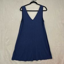 Loft Dress Womens Small Tall Blue Sleeveless V Neck Tent Minimalist Comfy Casual for sale  Shipping to South Africa