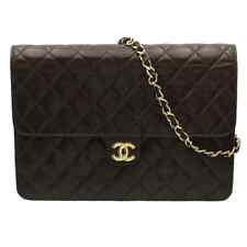 Usado, Bolso de hombro de cadena Chanel acolchado piel de cordero con solapa clásica con logotipo CC - marrón *LEER* segunda mano  Embacar hacia Mexico