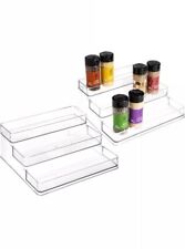 SIMPLEMADE Clear Spice Rack - 2 Pack 3 Tiered Shelf Home Storage Organization for sale  Shipping to South Africa