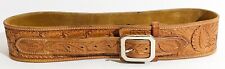 El Paso Saddlery Texas Carved Leather Gun Holster Suede Lined Western Belt 47.5" for sale  Shipping to South Africa