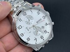 Usado, Relógio masculino Hugo Boss 44mm mostrador prata cronógrafo HB1512445 S/S 5 ATM comprar usado  Enviando para Brazil