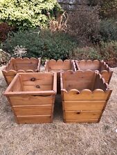 Used, Wooden Garden Flower Pots/Planters Bundle for sale  CHELMSFORD