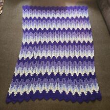 Usado, Cobertor afegão de crochê manual roxo e branco comprar usado  Enviando para Brazil