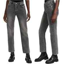 Calça jeans Le Slouch cintura baixa perna reta lavada preta cinza 31 comprar usado  Enviando para Brazil