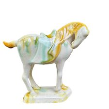Chinese Sancai Glazed Tang Dynasty Style War Horse Drip Glaze Figurine for sale  Shipping to South Africa