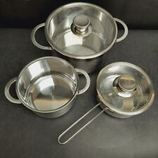 stainless steel saucepan set for sale  GRANTHAM