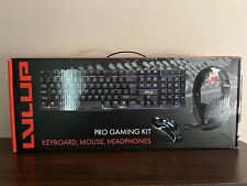 Kit de Juegos Pro LVL UP LED Teclado Retroiluminado Mouse Auriculares Nuevo Caja Abierta segunda mano  Embacar hacia Argentina