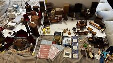 HUGE LOT Vintage Dollhouse Miniatures Furniture Accessories Lights Family Rugs for sale  Shipping to South Africa