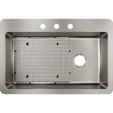 Elkay Avenue Dual Mount 33 in Single Bowl Stainless Kitchen Sink & Bottom Grid for sale  Shipping to South Africa