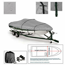 Used, 16.5'L Trailerable Fishing Ski Jon Bass Bay Boat storage Cover Grey for sale  USA
