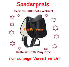 Sattelset + Shetty + schwarz Beginner Sattel Holzpferd Pony Minishetty Star NEU gebraucht kaufen  Bederkesa